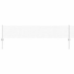 vidaXL Recinzione in rete saldata con 5 pali U Argento 0.4x10 m Acciaio