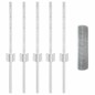 vidaXL Recinzione in rete saldata con 5 pali U Argento 0.4x10 m Acciaio vidaXL Recinzione in rete saldata con 5 pali U Argento 0.4x10 m Acciaio