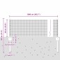 vidaXL Recinzione in rete saldata con 5 pali U Argento 0.4x10 m Acciaio vidaXL Recinzione in rete saldata con 5 pali U Argento 0.4x10 m Acciaio