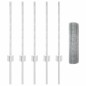 vidaXL Recinzione in Filo Saldato con 5 Pali U Argento 0.6x10 m Acciaio vidaXL Recinzione in Filo Saldato con 5 Pali U Argento 0.6x10 m Acciaio