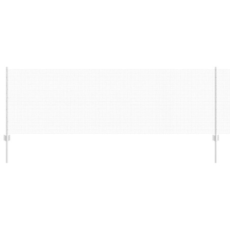 vidaXL Recinzione in rete saldata con 5 pali a U Argento 0.8x10 m Acciaio