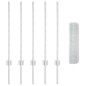 vidaXL Recinzione in rete saldata con 5 pali a U Argento 0.8x10 m Acciaio vidaXL Recinzione in rete saldata con 5 pali a U Argento 0.8x10 m Acciaio