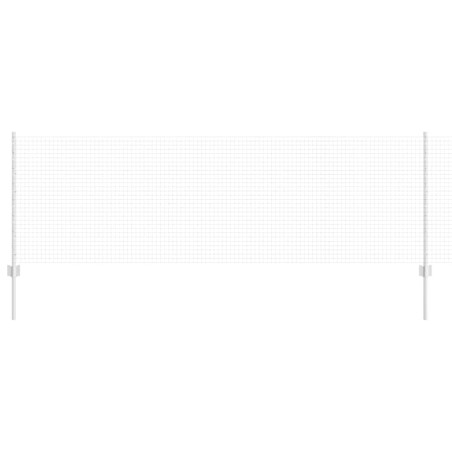 vidaXL Recinzione in Filo Saldato con 5 Pali a U Argento 0.8x10 m Acciaio