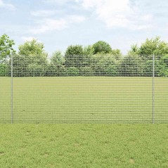 vidaXL Recinzione in Filo Saldato con 10 Poste U Argento 1.2x10 m Acciaio