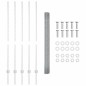 vidaXL Recinzione in filo saldato con 10 pali argento 1,4x10 m in acciaio vidaXL Recinzione in filo saldato con 10 pali argento 1,4x10 m in acciaio