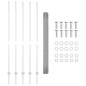 vidaXL Recinzione in Filo Saldato con 10 Pali Argento 1.5x10 m Acciaio vidaXL Recinzione in Filo Saldato con 10 Pali Argento 1.5x10 m Acciaio