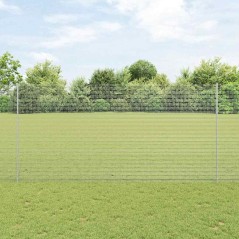 vidaXL Set di Recinzione da Giardino Set di 2 Acciaio Galvanizzato