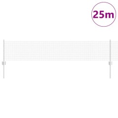 vidaXL Recinzione in Filo Saldato con 11 Post in U Argento 0.4x25 m Acciaio