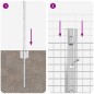 vidaXL Recinzione in Filo Saldato con 11 Post in U Argento 0.4x25 m Acciaio vidaXL Recinzione in Filo Saldato con 11 Post in U Argento 0.4x25 m Acciaio