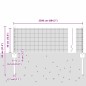vidaXL Recinzione in Filo Saldato con 11 Post in U Argento 0.4x25 m Acciaio vidaXL Recinzione in Filo Saldato con 11 Post in U Argento 0.4x25 m Acciaio