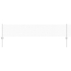 vidaXL Recinzione Rete Saldato con 11 Pali Argento 0.4x25 m Acciaio
