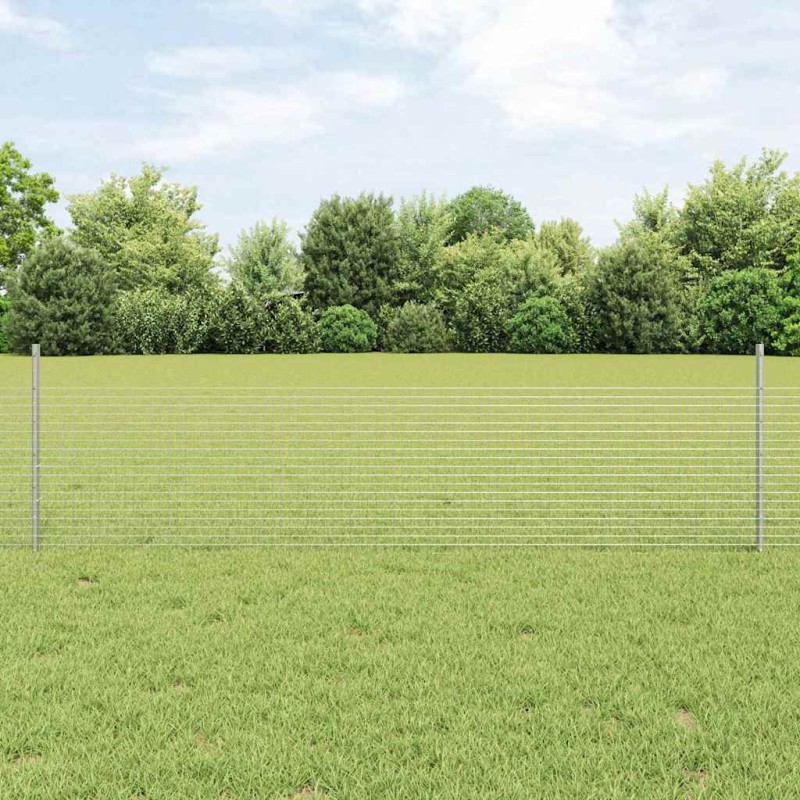 vidaXL Set di Recinzioni da Giardino Set di 2 Acciaio Galvanizzato