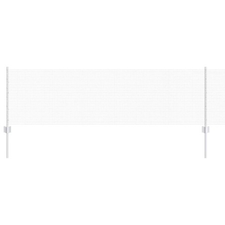 vidaXL Recinzione in filo saldato con 5 post U Argento 0.6x25 m Acciaio