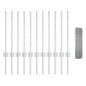 vidaXL Recinzione in Filo Saldato con 11 Post U Argento 0.6x25 m Acciaio vidaXL Recinzione in Filo Saldato con 11 Post U Argento 0.6x25 m Acciaio