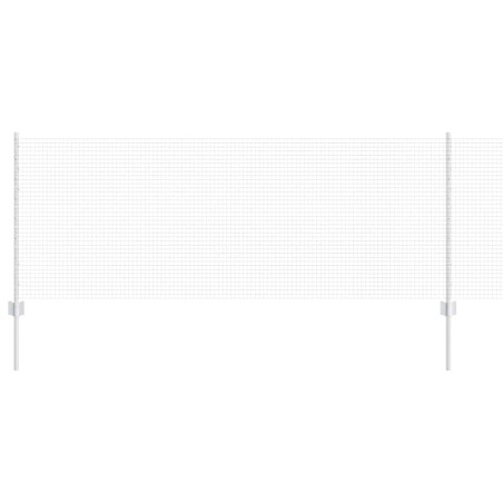 vidaXL Recinzione in Rete Saldato con 11 Posti U Argento 0.8x25 m Acciaio