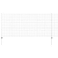 vidaXL Recinzione in rete saldata con 22 U post argento 1x25 m in acciaio