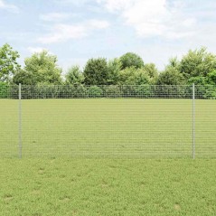vidaXL Set Recinzione Rete Polli Set di 2 Acciaio zincato 25 x 1 m