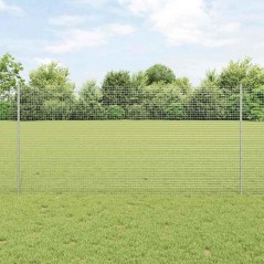 vidaXL Recinzione metallica saldata con 22 U posts argento 1.2x25 m in acciaio