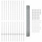 vidaXL Recinzione metallica saldata con 22 U posts argento 1.2x25 m in acciaio vidaXL Recinzione metallica saldata con 22 U posts argento 1.2x25 m in acciaio