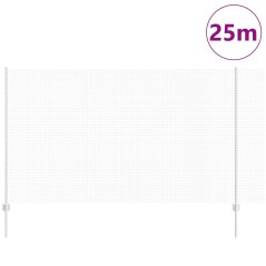 vidaXL Recinzione in Filo Saldato con 22 Post in U Argento 1.4x25 m Acciaio