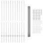 vidaXL Recinto in Rete Saldato con 22 Post Argento 1.4x25 m Acciaio vidaXL Recinto in Rete Saldato con 22 Post Argento 1.4x25 m Acciaio