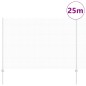 vidaXL Recinzione a Rete Saldato con 22 Pali U Argento 1.6x25 m Acciaio vidaXL Recinzione a Rete Saldato con 22 Pali U Argento 1.6x25 m Acciaio