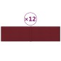 Pannelli Murali 12 pz Rosso Vino 60x15 cm Tessuto 1,08 m² Pannelli Murali 12 pz Rosso Vino 60x15 cm Tessuto 1,08 m²