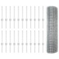 vidaXL Recinzione in Filo Saldato con 22 Pali U Argento 0.4x50 m Acciaio vidaXL Recinzione in Filo Saldato con 22 Pali U Argento 0.4x50 m Acciaio