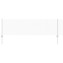 vidaXL Recinzione in Filo Saldato con 22 Pali U Argento 0.6x50 m Acciaio