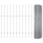 vidaXL Recinzione in Filo Saldato con 22 Pali U Argento 0.6x50 m Acciaio vidaXL Recinzione in Filo Saldato con 22 Pali U Argento 0.6x50 m Acciaio