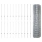 vidaXL Recinzione in Filo Saldato con 22 Post in Argento 0.8x50 m Acciaio vidaXL Recinzione in Filo Saldato con 22 Post in Argento 0.8x50 m Acciaio