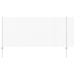 vidaXL Recinzione in Rete Saldata con 44 U Post Argento 1x50 m Acciaio