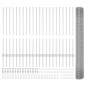 vidaXL Recinzione in Rete Saldata con 44 U Post Argento 1x50 m Acciaio vidaXL Recinzione in Rete Saldata con 44 U Post Argento 1x50 m Acciaio