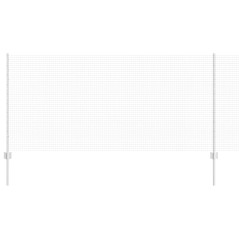 vidaXL Recinzione in Filo Saldato con 44 Pali U Argento 1x50 m Acciaio
