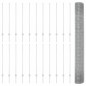 vidaXL Recinzione in Rete Saldato con 44 Pali U Argento 1.2x50 m Acciaio vidaXL Recinzione in Rete Saldato con 44 Pali U Argento 1.2x50 m Acciaio