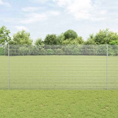 vidaXL Recinzione in Filo Saldato con 44 Pali a U Argento 1.4x50 m Acciaio