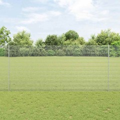 vidaXL Recinto in rete saldata con 44 post U Argento 1.4x50 m Acciaio