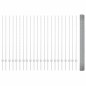 vidaXL Recinzione in filo saldato con 44 pali U Silver 1.4x50 m in acciaio