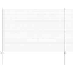 vidaXL Recinzione in Filo Saldato con 20 Paletti Argento 1.5x50 m Acciaio