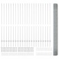 vidaXL Recinzione in Filo Saldato con 20 Paletti Argento 1.5x50 m Acciaio vidaXL Recinzione in Filo Saldato con 20 Paletti Argento 1.5x50 m Acciaio