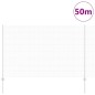 vidaXL Recinzione in Filo Saldato con 44 Pali U Argento 1,5x50 m Acciaio vidaXL Recinzione in Filo Saldato con 44 Pali U Argento 1,5x50 m Acciaio
