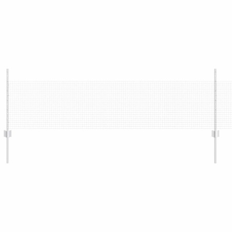 vidaXL Recinzione in Filo Saldato con 5 Pannelli Argento 0.5x100 m Acciaio