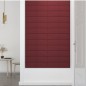 Pannelli Murali 12 pz Rosso Vino 60x15 cm Tessuto 1,08 m² Pannelli Murali 12 pz Rosso Vino 60x15 cm Tessuto 1,08 m²