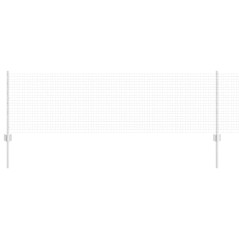vidaXL Recinzione in Rete Saldato con 44 Posti U Argento 0.6x100 m Acciaio