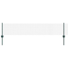 vidaXL Recinzione in Rete Saldato con 5 Post U Verde 0.4x10 m Acciaio