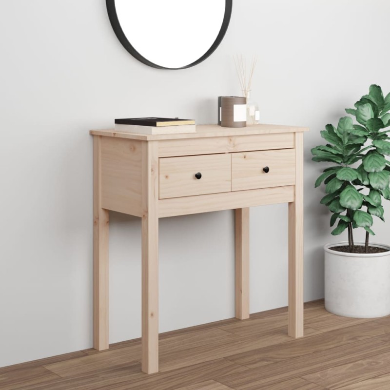 Tavolo Consolle 70x35x75 cm in Legno Massello di Pino Tavolo Consolle 70x35x75 cm in Legno Massello di Pino