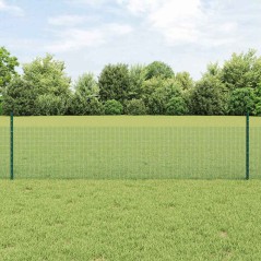 vidaXL Set di Pannelli Fencing Rustico Set di 2 Verde Metallo 10 x 0.5 m