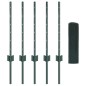 vidaXL Recinto in rete saldata con 5 pali a U Verde 0.6x10 m Acciaio vidaXL Recinto in rete saldata con 5 pali a U Verde 0.6x10 m Acciaio