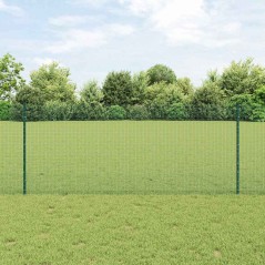 vidaXL Set di Recinzione Set di 2 Verde Metallo 10 x 1 m Durevole