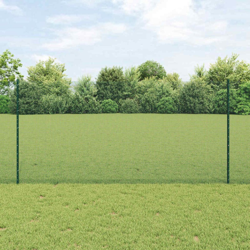 vidaXL Recinzione in Ferro Saldato con 5 Post U Verde 1,2x10 m Acciaio vidaXL Recinzione in Ferro Saldato con 5 Post U Verde 1,2x10 m Acciaio